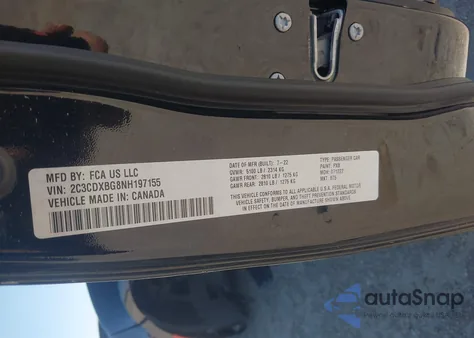 2022 Dodge Charger Sxt Rwd from USA, damaged, VIN 2C3CDXBG8NH197155